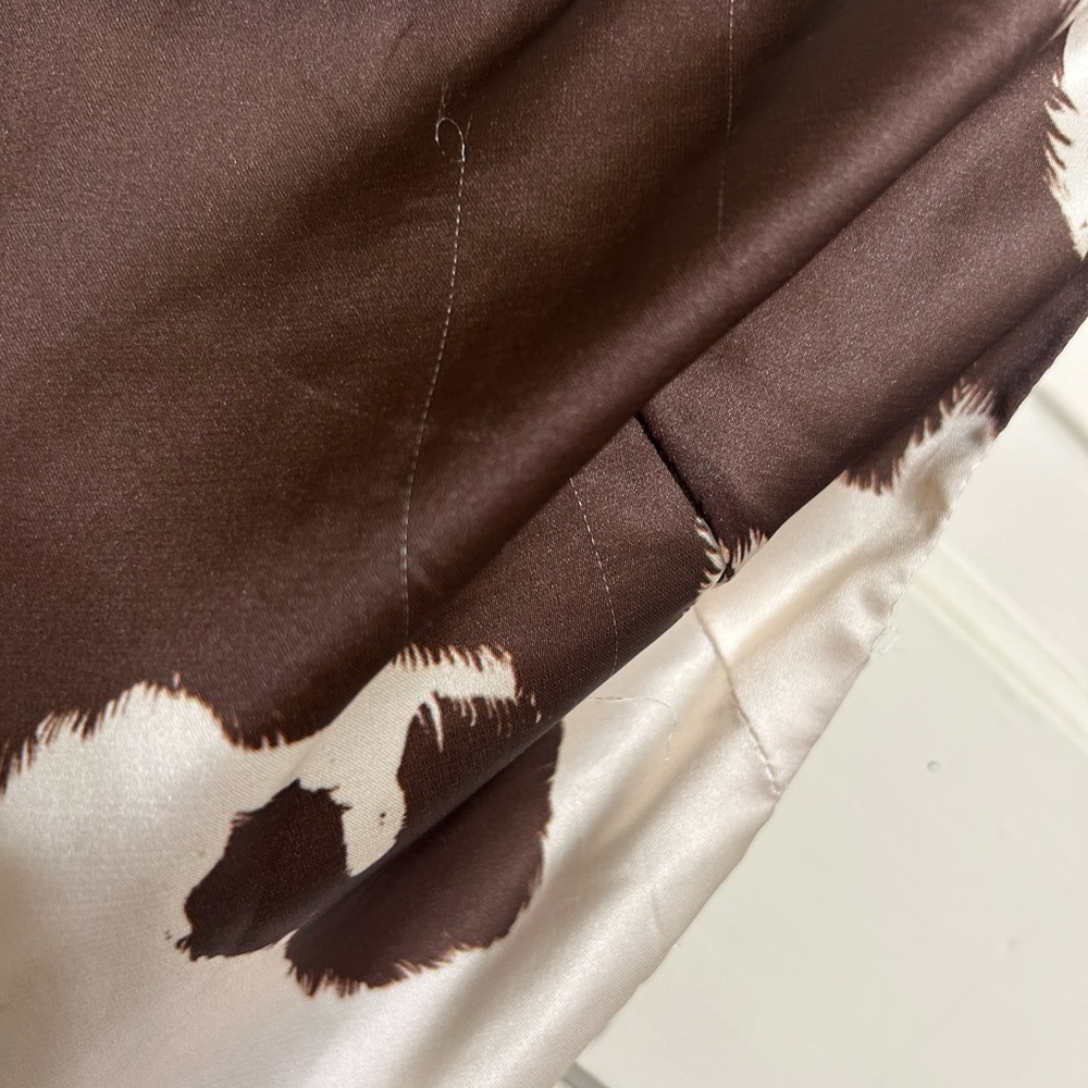 Silky Cow print Mini Slip Dress - Picture 6 of 7